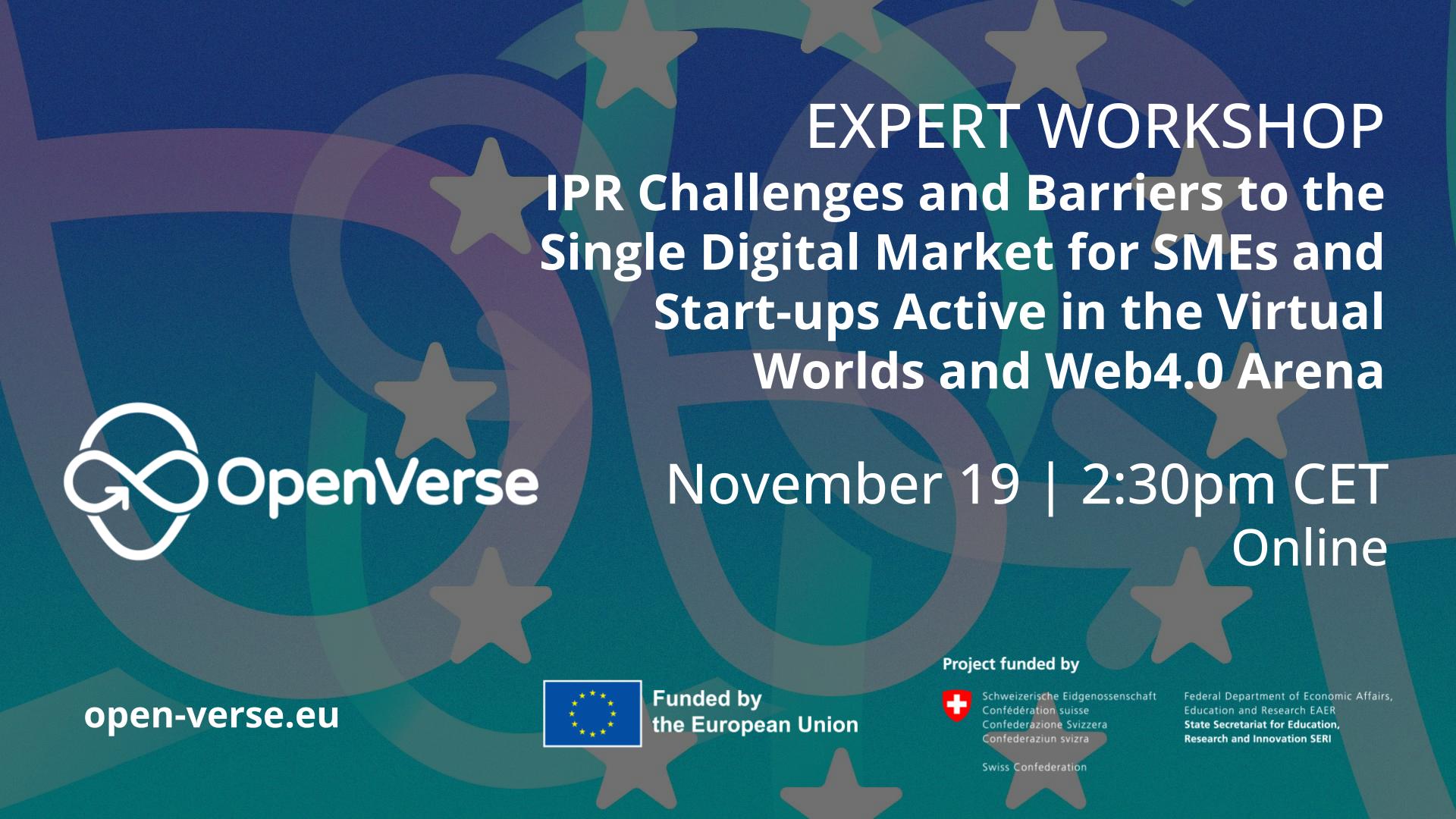 Banner for the 3rd OPENVERSE Expert Workshop