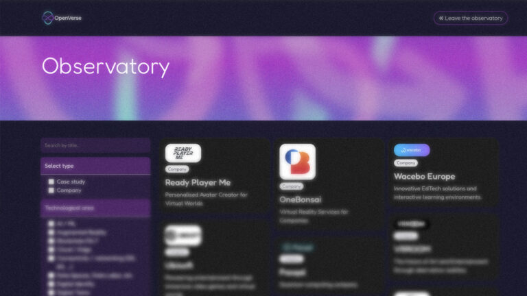 OPENVERSE Observatory homepage
