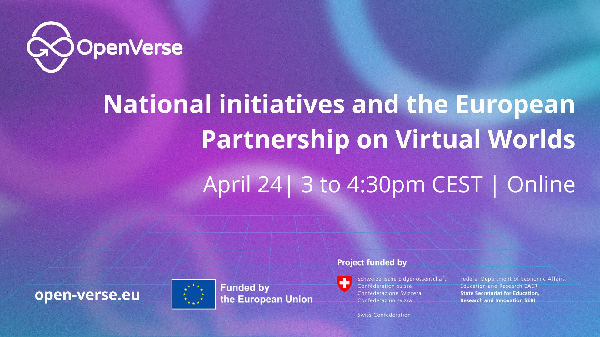 OPENVERSE Workshop: National initiatives and the European Partnership on Virtual Worlds