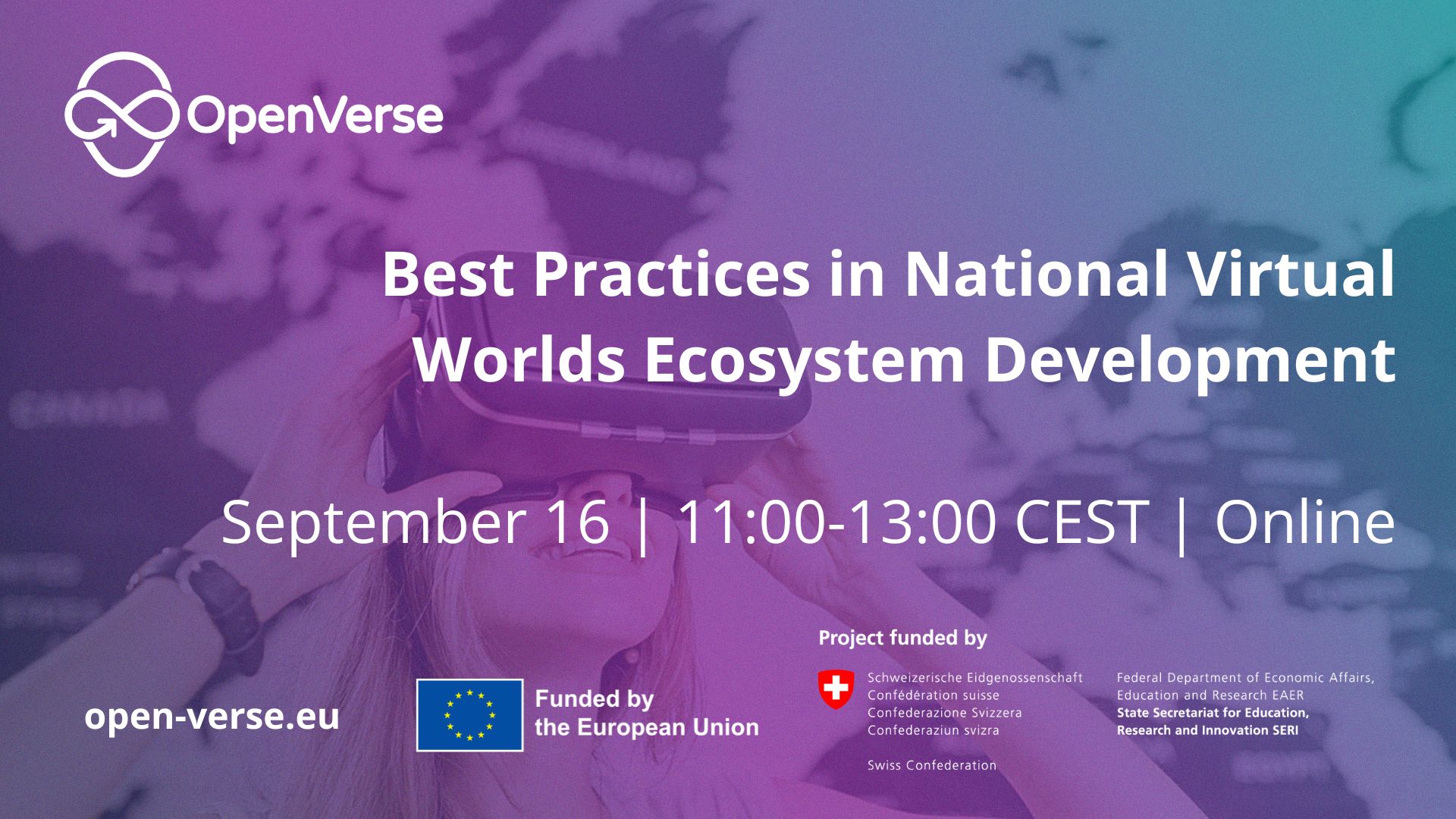 OPENVERSE - Best Practices in National Virtual Worlds Ecosystem Development Workshop banner