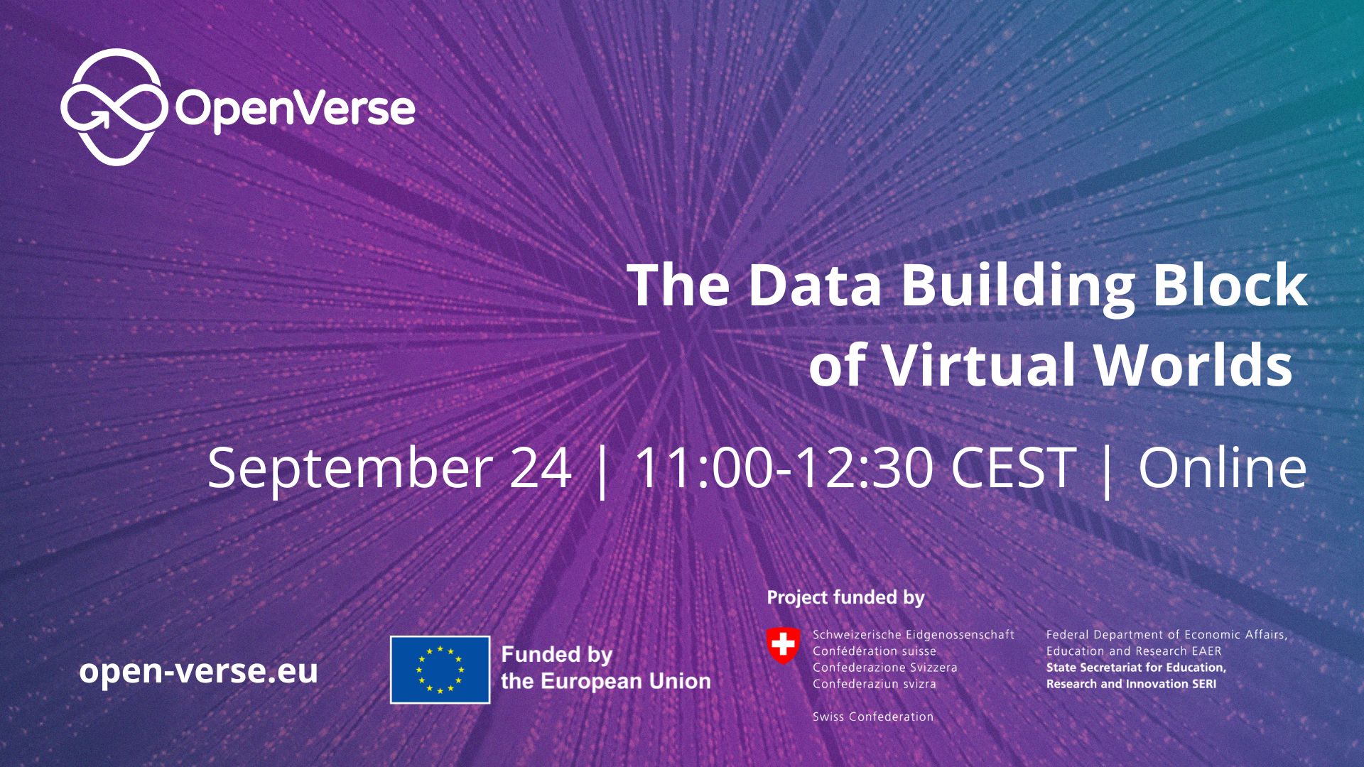 OPENVERSE - The Data Building Block of Virtual Worlds Workshop banner