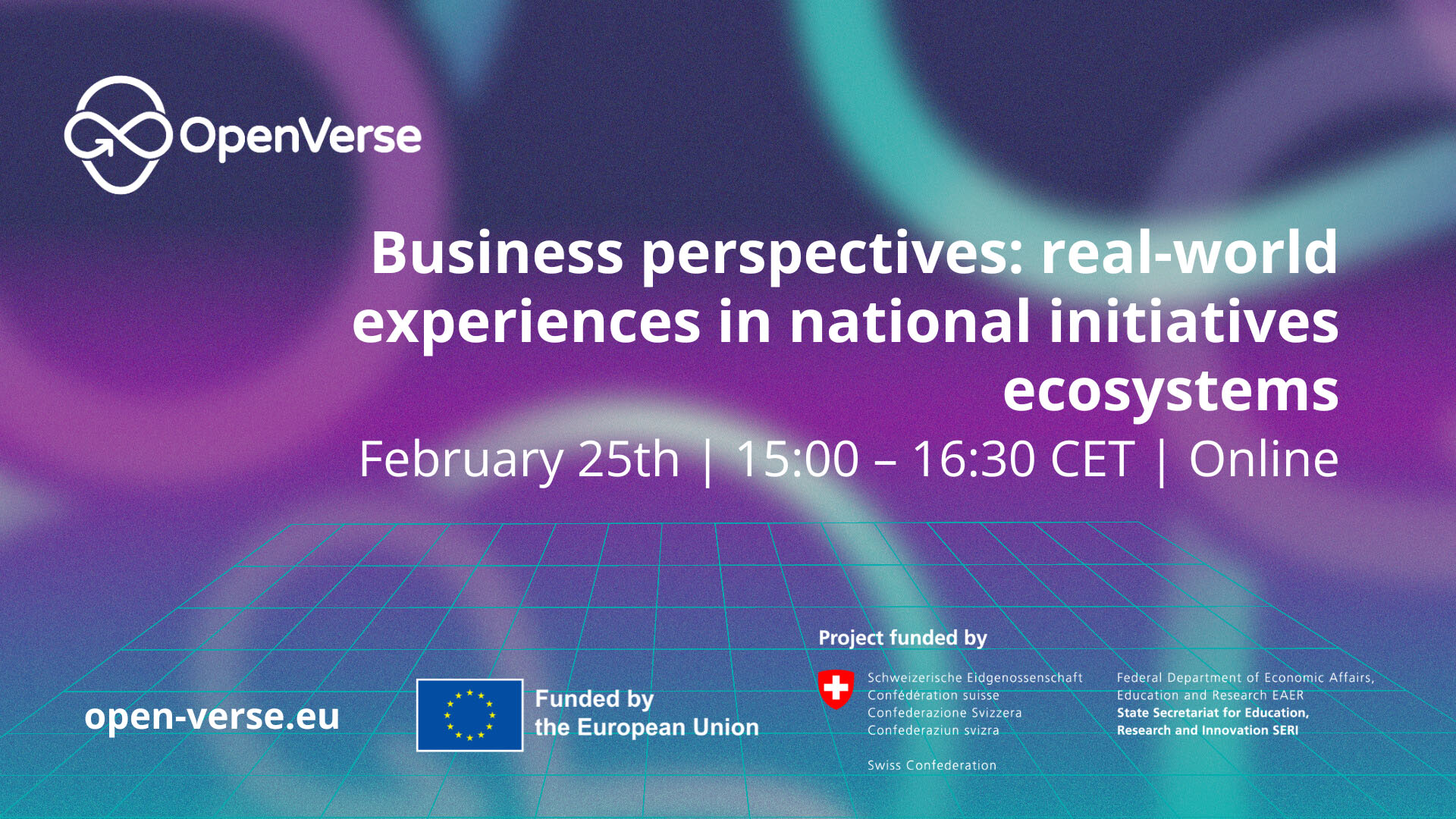 Business perspectives: real-world experiences in national initiatives ecosystems - banner