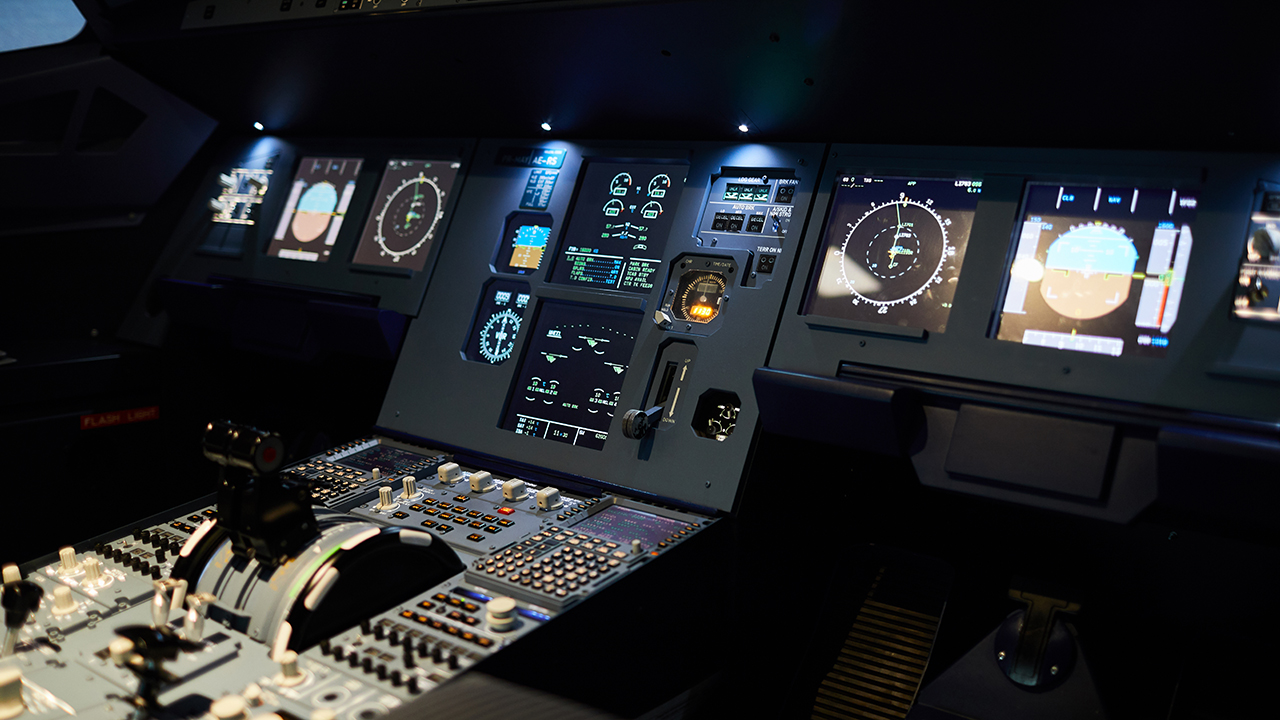 Airplane cockpit