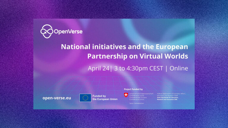 OPENVERSE Workshop: National initiatives and the European Partnership on Virtual Worlds